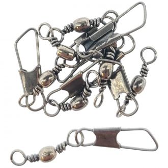  Unclesportinfof 50pcs Ball Bearing Swivel Fishing Stainless Split  Ring Fish Hooks Connectors For Saltwater