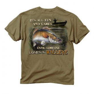 Buck Wear Walleye Fun T Shirt, The Fishin' Hole