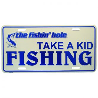 custom engraving license plate take a kid fishing CUE 5012 AT TAKF base_image