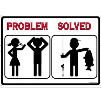 rivers edge problem solved tin sign by Rivers Edge RIE-2266 base