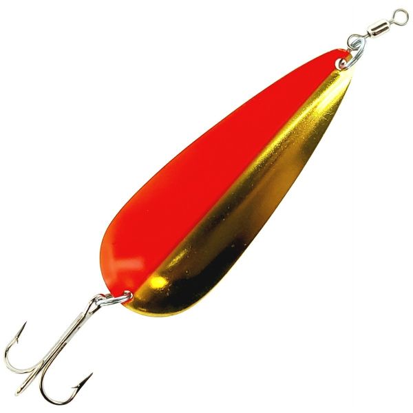 Len Thompson 4X Double Weight Spoons in Brass Flame, Size 2 1/4 Oz from The Fishin' Hole