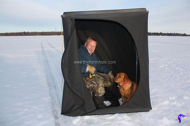 A collapsable ice fishing tent gives you the hard water angling edge