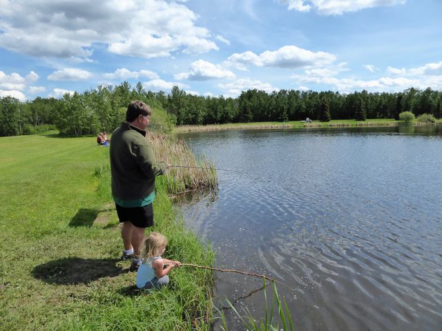 In a few minutes his bobber dipped below the surface and he had another trout on. It was like clockwork.