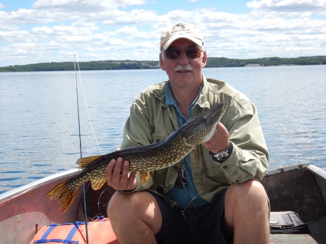 We found plenty of small pike, but the large hens eluded us.