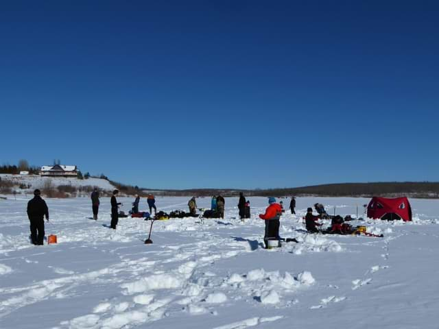 Ice fishing is community.