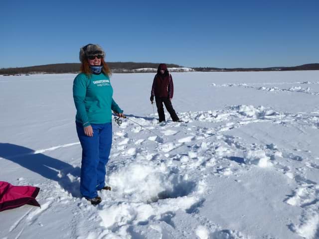 Ice fishing is fun, and requires little gear.