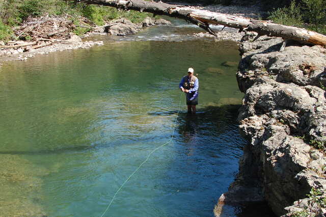 Keep the slack out of your line as it drifts toward you.