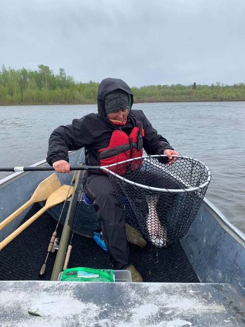 A bead head nymph fished near bottom got tons of trout to bite.