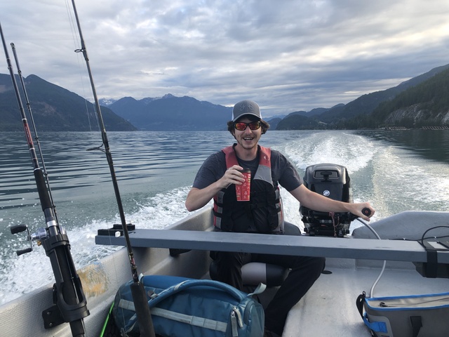 On the ocean and happy as ever.