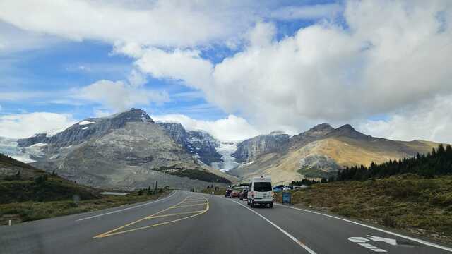 mountainous horizon road to river steelhead